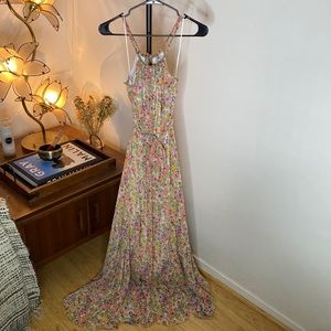 Floral chiffon maxi dress